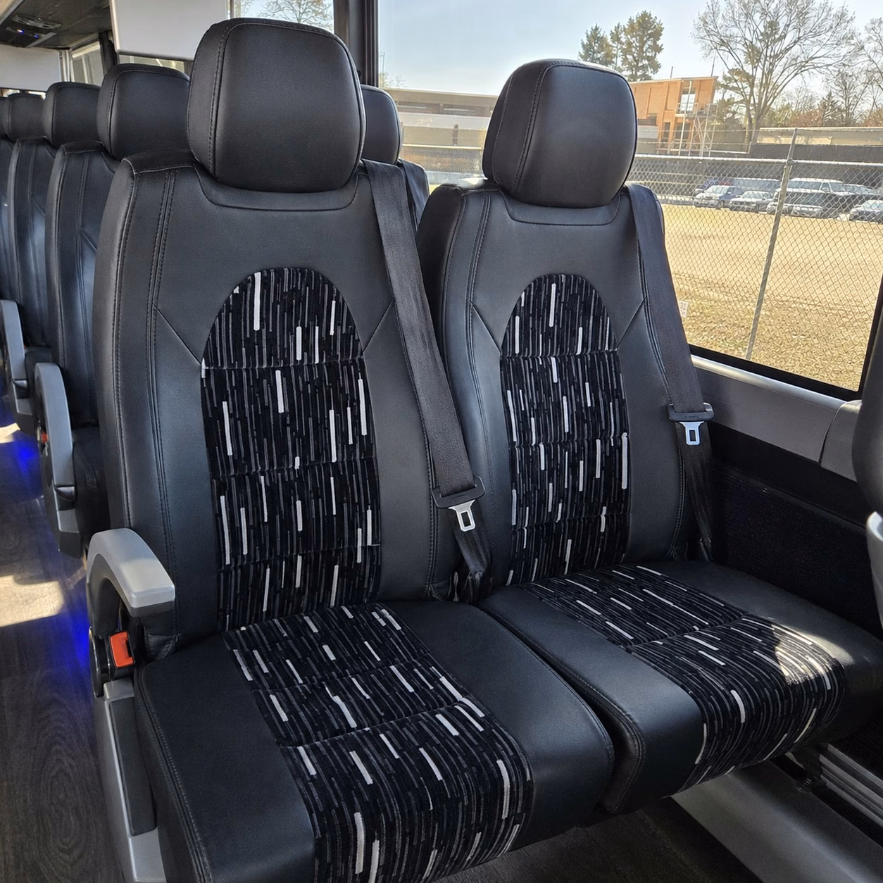 56 passenger charter bus inside