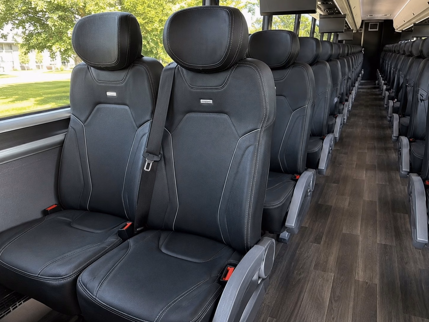 56 passenger charter bus interior